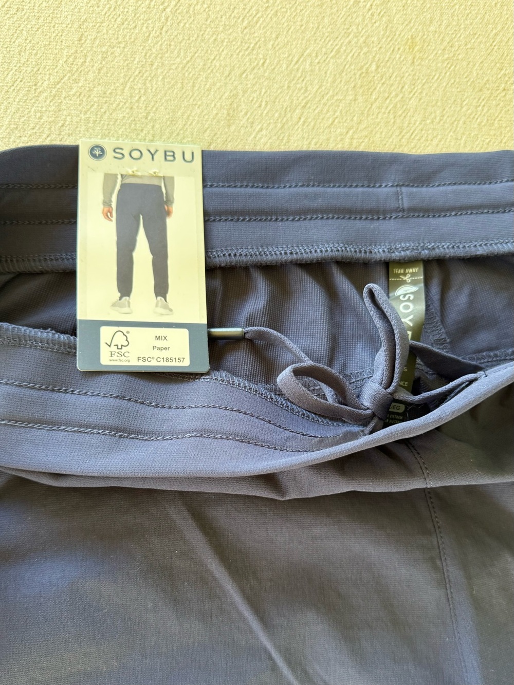 SOYBU Performance Jogger Pants XL Blue Stretch Zip Pocket Athleisure NWT - Picture 7 of 14